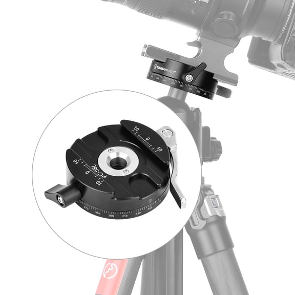 SUNWAYFOTO PC-58L 58mm Universal 360° Pan Arca Swiss Clamp,Lever Lock QR Clamp，3/8''-16 Screw