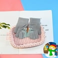 thumbnail image 2 of Giyblacko Winter Warm Gloves Children's Winter Knit Half Finger Flip Cover Cute Dinosaur Print Gloves, 2 of 2