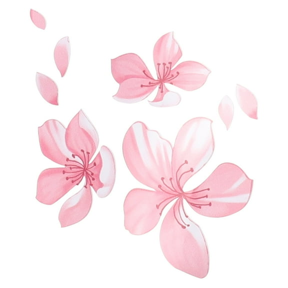 1 Pcs Pink Cherry Blossom Vinyl Car Sticker Self Adhesive Windshield Bumper Flower Decal Decoration Stickers for DIY Automotive Home Decor
