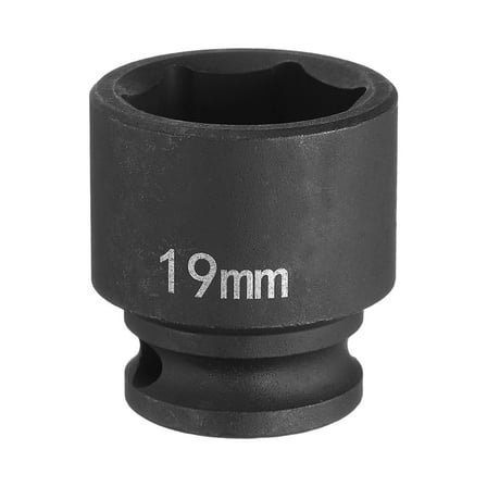 Uxcell Deep Impact Socket 3/8" Drive by 19mm Metric 6 Point Socket 30mm Long
