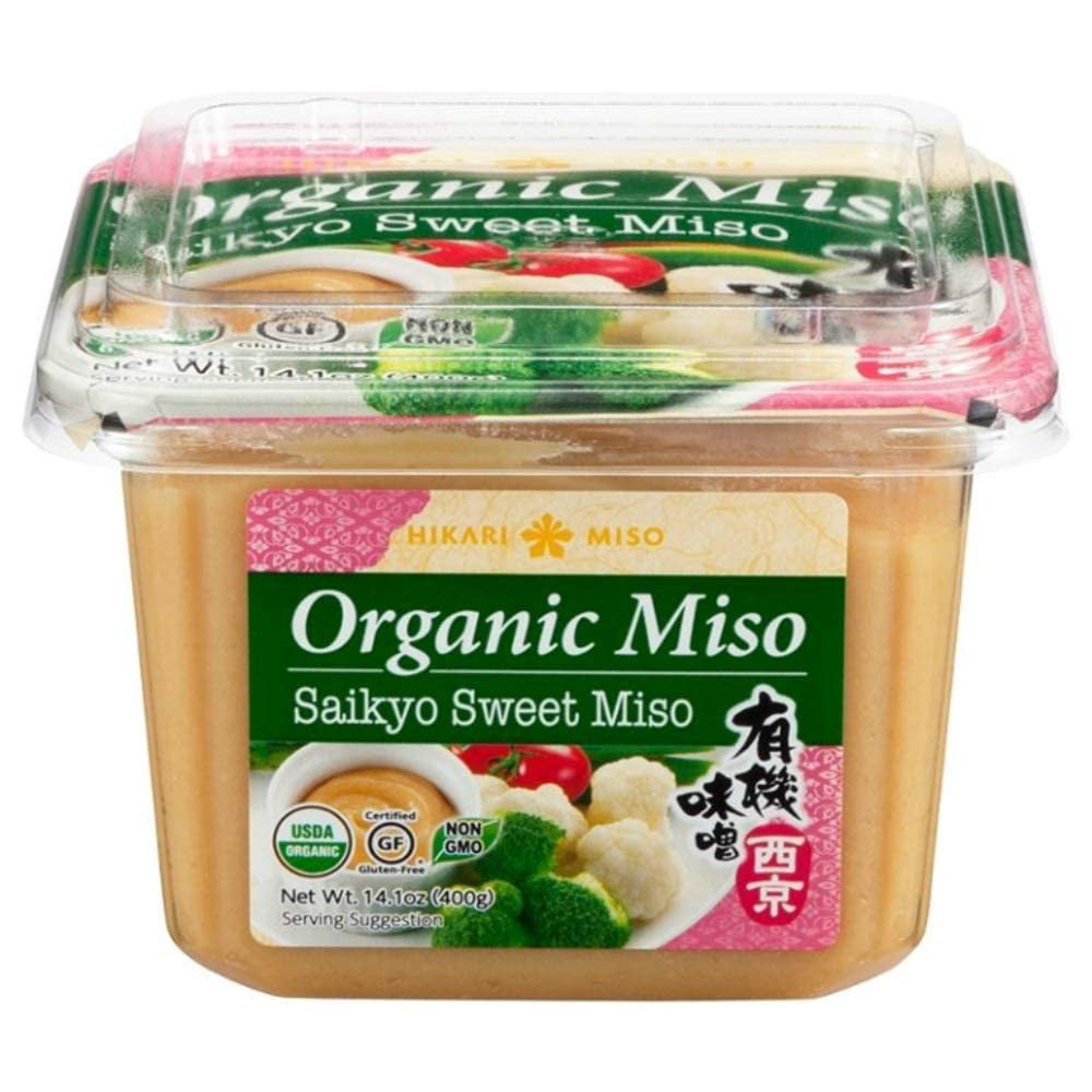 Hikari Organic Miso Seikyo Sweet Miso paste 14.1oz 400g (Pack 1) Plus NineChef Brand Coffee Spoon