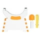 thumbnail image 1 of Inodoro plegable para niños pequeños con bolsa de limpieza, orinal portátil para bebé, silla para interior y exterior, almohadilla dura naranja, 1 of 5