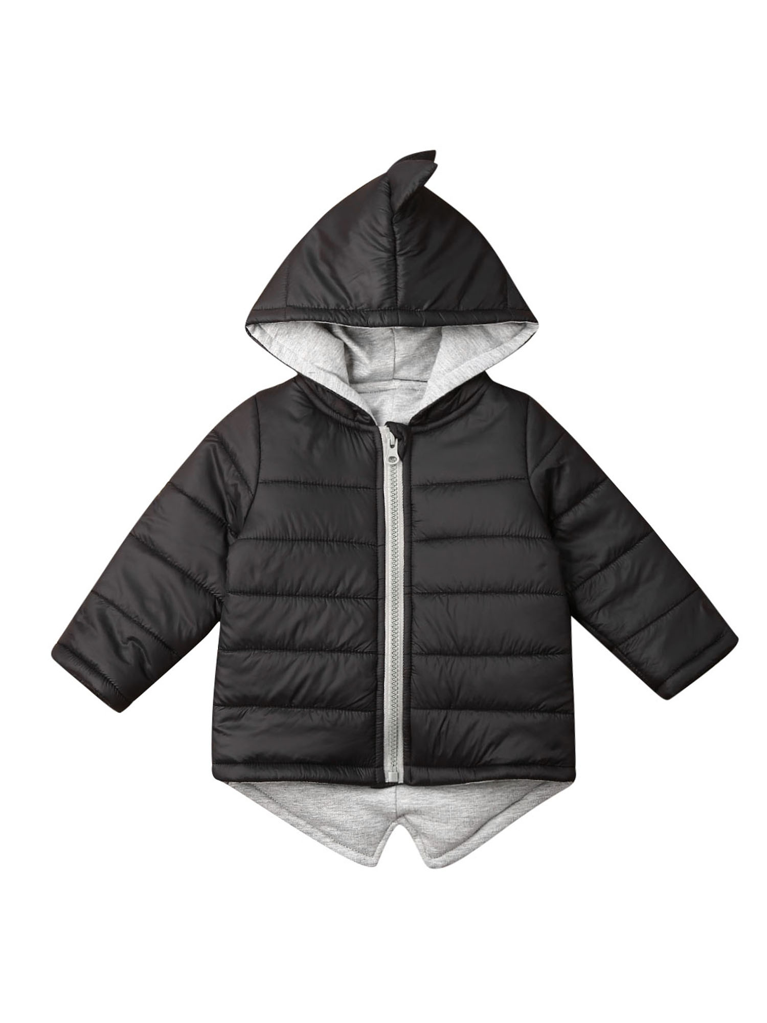 Toddler Baby Boys Girls Coat Long Sleeve Hooded Padded Jacket Winter Warm Light Puffer Jacket Outwear - image 1 of 6