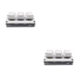 thumbnail image 2 of Seitruly Oficina en casa 3 botones pegar teclado para juegos portátil USB Mini teclado Multimedia programable teclado PC de escritorio Blanco 2Conjunto, 2 of 6