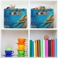 thumbnail image 7 of Coolnut Sea Turtle Storage Bins Foldable Canvas Fabric Storage Basket with Handles for Organizing, Large Storage Baskets for Shelves Closet Decor Gifts, 7 of 7