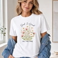 thumbnail image 3 of Jollimate God Is Good All The Time Shirt, Wildflower Christian Graphic Tee, Faith Hope T-Shirt Gift for Women, 3 of 6
