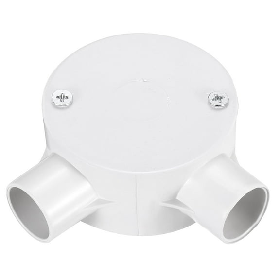 Conduit Box Junction Box 90° 2 Way 20mm with Cover, M4 Screws for Hose