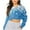Z7-Blue, variant on Karight Womens Cropped Hoodie Ladies Long Sleeve Crop Tops Floral Printed Hoodies Hooded Pullover Sweatshirts
