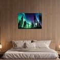 thumbnail image 5 of ZHONGYUTONG Aurora Canvas Wall Art Borealis Snow Mountain Picture Print Northern Lights Lake Forest Painting for Bedroom Decor Framed (12.00" x 18.00"), 5 of 5