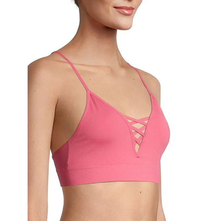 No Boundaries Junios' Seamless Pullover Strappy Front Bralette 