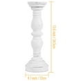 thumbnail image 3 of Farmhouse Rustic Candle Holder for Pillar Candle, Vintage White Wooden Antique Candlestick Holder, 4.7" x 4.7" x 13.6" (s, m, l), 3 of 8