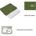 thumbnail image 2 of Mosiso 13.3 inch Laptop Sleeve for MacBook Pro 14 inch M4 M3 M2 M1 Lenovo Dell HP Asus Acer, Protective Neoprene Notebook Bag with Small Case, Army Green, 2 of 5