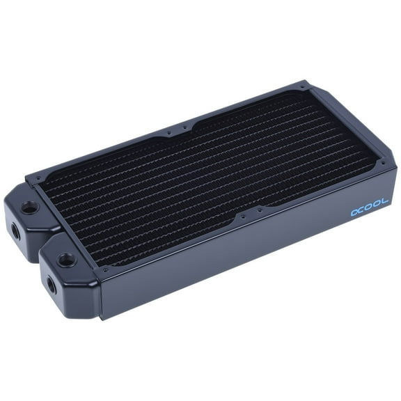 Alphacool NexXxos XT45 Full Copper Radiator 280, 140mm x 2, Dual Fan, Black