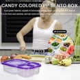 thumbnail image 3 of Bsvklp Contenedor Frutas Con 3 Compartimentos Caja Bento Reutilizable para Estudiantes (púrpura), 3 of 6