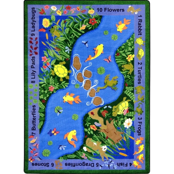 Joy Carpets Kid Essentials You Can Find 3'10" x 5'4" Area Rug in Color Multi