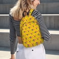 thumbnail image 5 of Lsque Mardi Gras Crayfish and Fleur de lis Pattern Canvas Daypack, Durable Backpack, High-quality Versatile Backpack,Vintage Compact Backpack-Small, 5 of 6