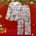 thumbnail image 2 of Cnbwig Christmas Pajama Sets for Womens Cozy Sleepwear Two Piece Outfit with Long Sleeve Top and Pants Nightwear Loose Women's Pjs Suits E-White XXXL, 2 of 5