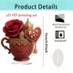 thumbnail image 2 of Regalo romántico de adorno de taza de té | Decoración acrílica en forma de corazón 15cm | Juego de tazas de té con temática de amor, platillo a juego, cuchara para remover | Acabado brillante, 2 of 4
