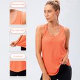 thumbnail image 6 of EFINNY Women's Summer Sleeveless Yoga Tank Top Breathable High Elastic Fitness Loose Sports Tee, 6 of 9