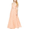 thumbnail image 1 of Say Yes to the Prom Vestido de mujer con apliques florales, rosa, 9/10, 1 of 1