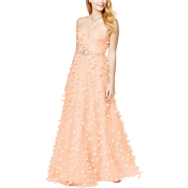 Say Yes to the Prom Vestido de mujer con apliques florales, rosa, 9/10