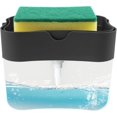 thumbnail image 1 of Dispensador de jabón BR plateado soporte de esponja negro, 1 of 5