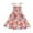 Orange, variant on Gunia Little Girls Summer Dress Bohemian Floral Sleeveless Rainbow Beach Sunress With Necklace Sundress For Holiday Beach Dress For Girls 1-9 Years