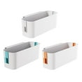 thumbnail image 7 of Bedside Plastic Storage Caddy Removable Hook Hanging Basket Sundries Box Holder - Hanging Organizer Rack Shelf Bedside Book Phones Drinks Tissues Office Home, White, app.30x18cm/11.81x7.09in, 7 of 7