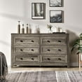 thumbnail image 6 of Merluxy 6 Drawers Dresser for Bedroom, Farmhouse Wood Chest of Drawers for Adult Cloth Storage, 6 of 10