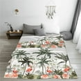 thumbnail image 5 of Salouo Flamingo Palm Trees Print Bed Blankets,Flannel Blanket Comfortable Air Conditioning Blanket Lightweight Blanket for Sofa Bed Travel & Couch -60"x50", 5 of 8