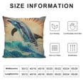 thumbnail image 5 of Shiartex Dolphin Print Throw Pillow Covers Decorative Pillow Cover Square Cushion Cases Soft Cushion Cover Throw Sofa Pillow Case for Home Decor Living Room Bed Couch Car White, 5 of 5
