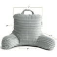 thumbnail image 3 of Nestl Reading Pillow for Kids & Teens, Small Backrest Pillow with Arms, Shredded Memory Foam Bed Rest Pillow, Silver Gray, 3 of 7