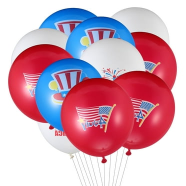 OGITUDE 30pcs Decorative Latex Balloons Fourth Of July Party Balloons Party Supplies