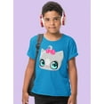 thumbnail image 2 of Cute Cat With Bow T-Shirt Juniors -Image by Shutterstock,  Medium, 2 of 4