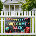 thumbnail image 4 of LUUFILx Welcome Back Banner School Classroom Decorations Photography Props Educational Supplies Backdrop Party Supplies Event Decor Background, 4 of 7