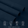thumbnail image 6 of Lux Decor Queen Sheet Set 6 Piece - Deep Pocket Queen Sheets, Soft Microfiber Bed Sheets Queen, Navy Blue, 6 of 10