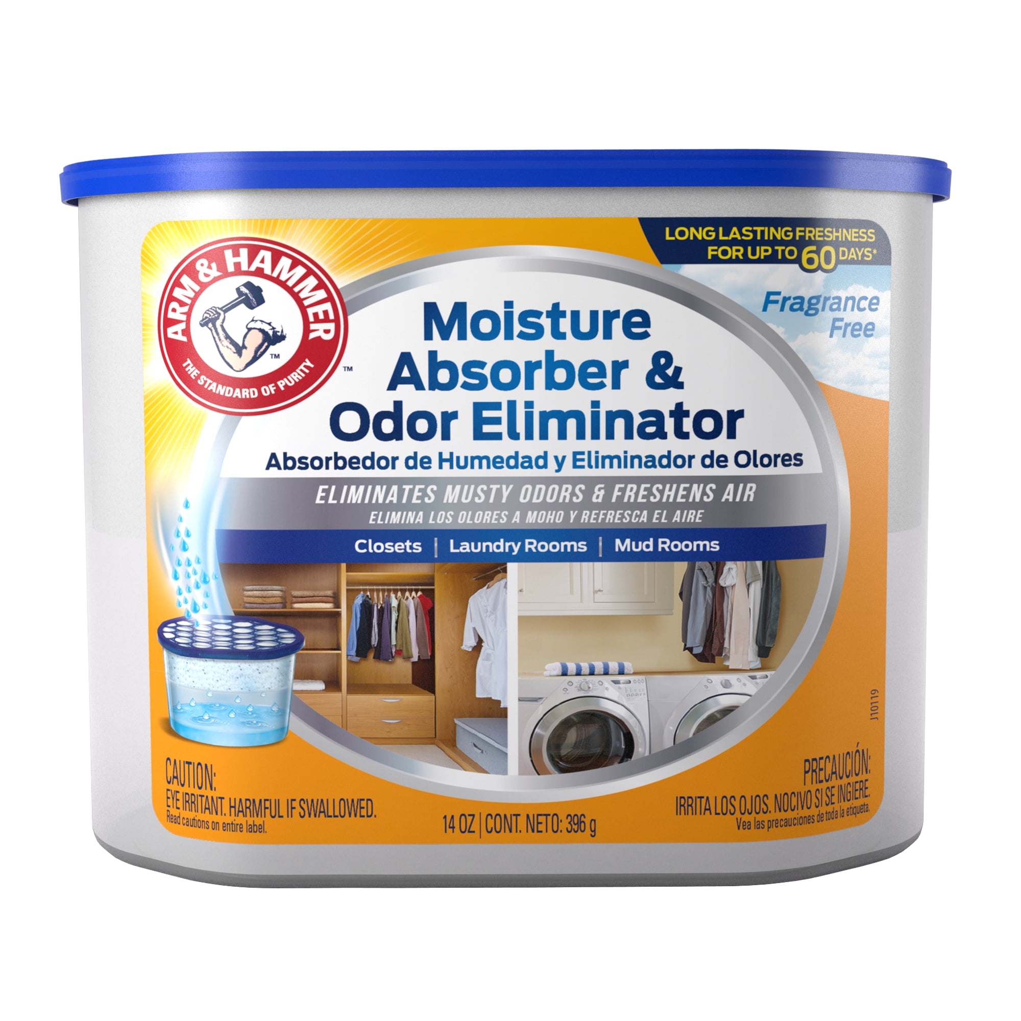 (3 pack) Arm & Hammer Moisture Absorber Tub, Fragrance Free Desiccant, 14 oz