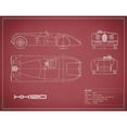 thumbnail image 3 of Rogan, Mark 18x15 Black Modern Framed Museum Art Print Titled - Jaguar XK-120-Maroon, 3 of 5