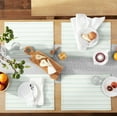 thumbnail image 2 of Martha Stewart Daisy Stripe Fabric Placemat Set 4-Pack, Green, 13"x17.5", 2 of 8