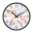 thumbnail image 2 of Voice Activated Clock with Glow Light 12 Inch Large Silent Wall Clock Battery Operated for Home Decor Unicorn with Wings, 2 of 8