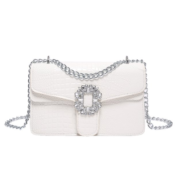 Bolsos Cruzados Diseñador Con Correa Cadena para Mujer Diamantes Viajes Al Aire Libre
