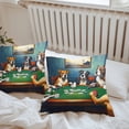 thumbnail image 5 of Abstract Animal Outdoor Pillow Covers Pack of 2 Dog In The Room Poker Games Waterproof Throw Pillow Covers Decorative Cushion Cases for Patio Garden Tent Balcony Couch 18x18 inch, 5 of 8