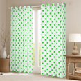 thumbnail image 2 of Feelyou White Green Abstract Black Out Curtains, Simple Curtains Pack of 2 (42x63 Each), 2 of 6