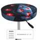 thumbnail image 4 of Balery Cosmic Red Sparkle Dice Fundas de asiento para taburete de bar redondo de tela de terciopelo ajustables que protegen de arañazos y manchas para sillas de 14 a 17 pulgadas.-12 inch, 4 of 7
