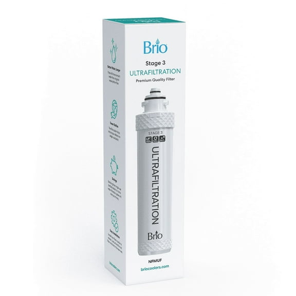 Brio Stage-3 Ultrafiltration Replacement Water Cooler Filter Assembled length 11" Piece Count 1