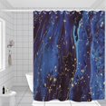 thumbnail image 6 of Marble Shower Curtain, Blue Watercolor Shower Curtain for Bathroom Stall RV Abstract Art Decor Waterproof Fabric Shower Curtain Set with Hooks 72x72 inches, 6 of 6