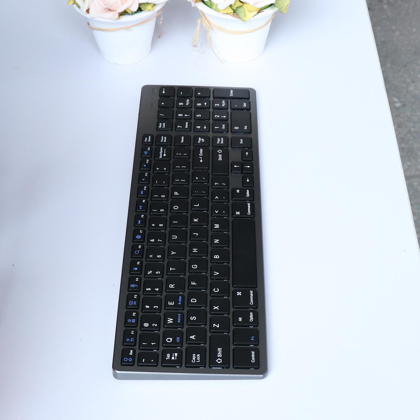 Wzmzjy Bluetooth Wireless Keyboard for Windows IOS Android Laptops - black, black D