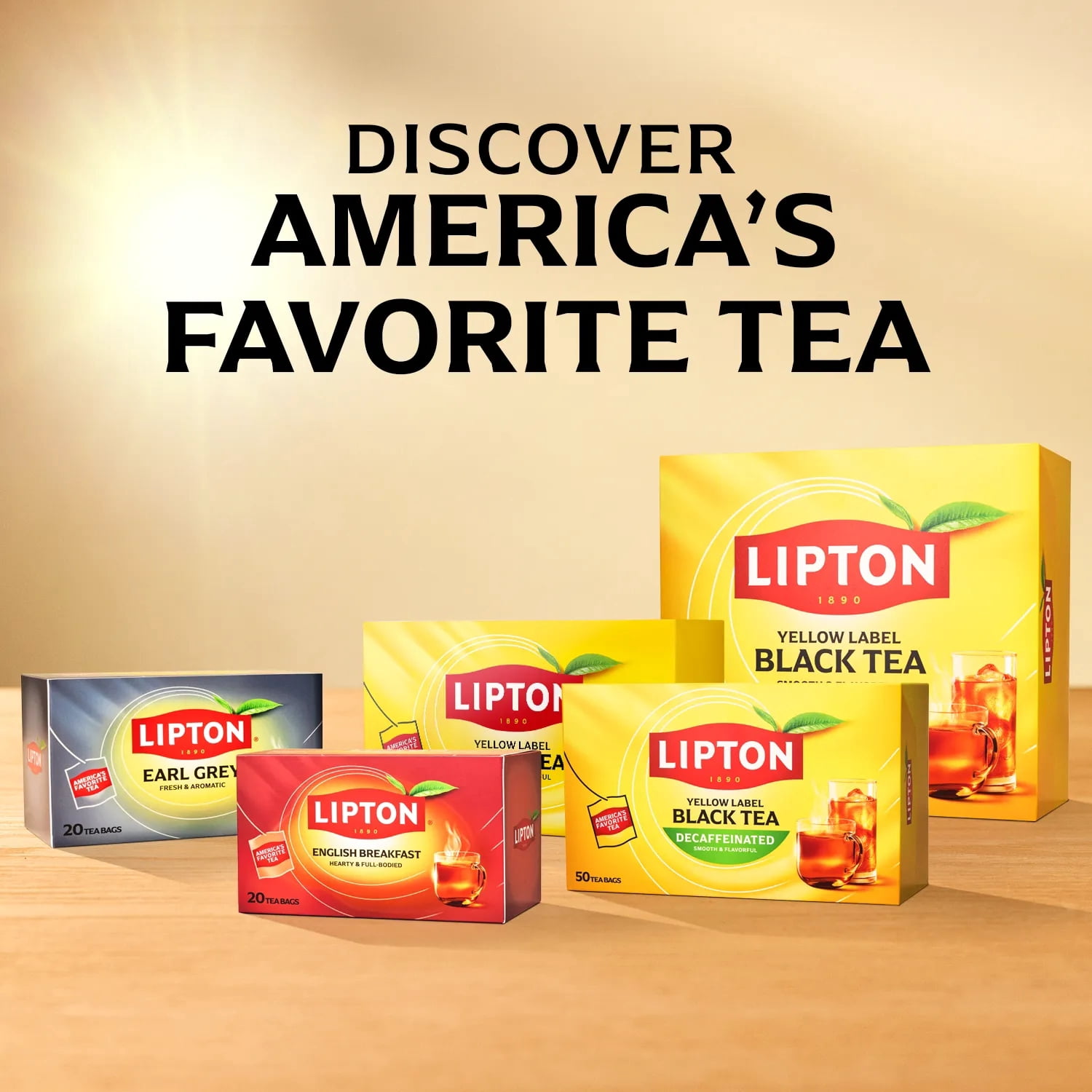 Lipton Earl Grey Black Tea Bags, 20 Count, Pack of 6