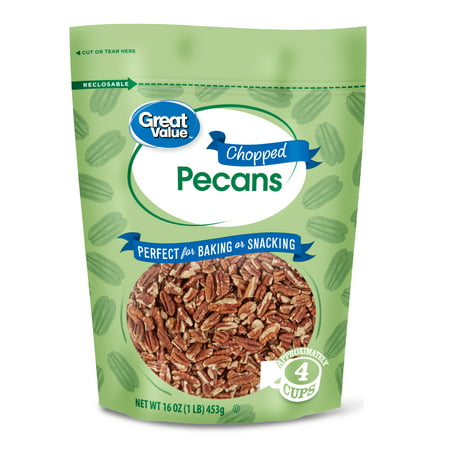 Great Value Chopped Pecans, 16 oz (Best Pecans For Baking)