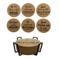 thumbnail image 3 of Almohadilla de de posavasos de corcho antideslizante de 6 piezas con soporte de fotografía para oficina, cocina, perfecl Posavasos para bebidas, 3 of 8
